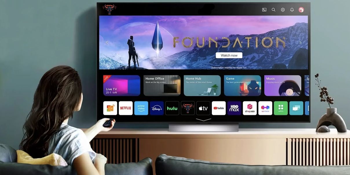 Toro TV interface preview on a smart TV